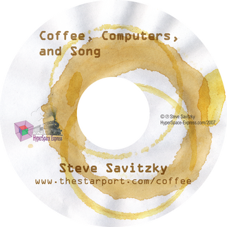 cd label: coffee stains