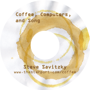cd label: coffee stains